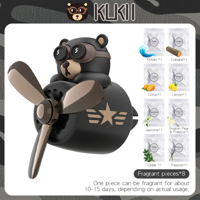 AutoXPrime™ Bear Pilot Propeller Car Air Freshener