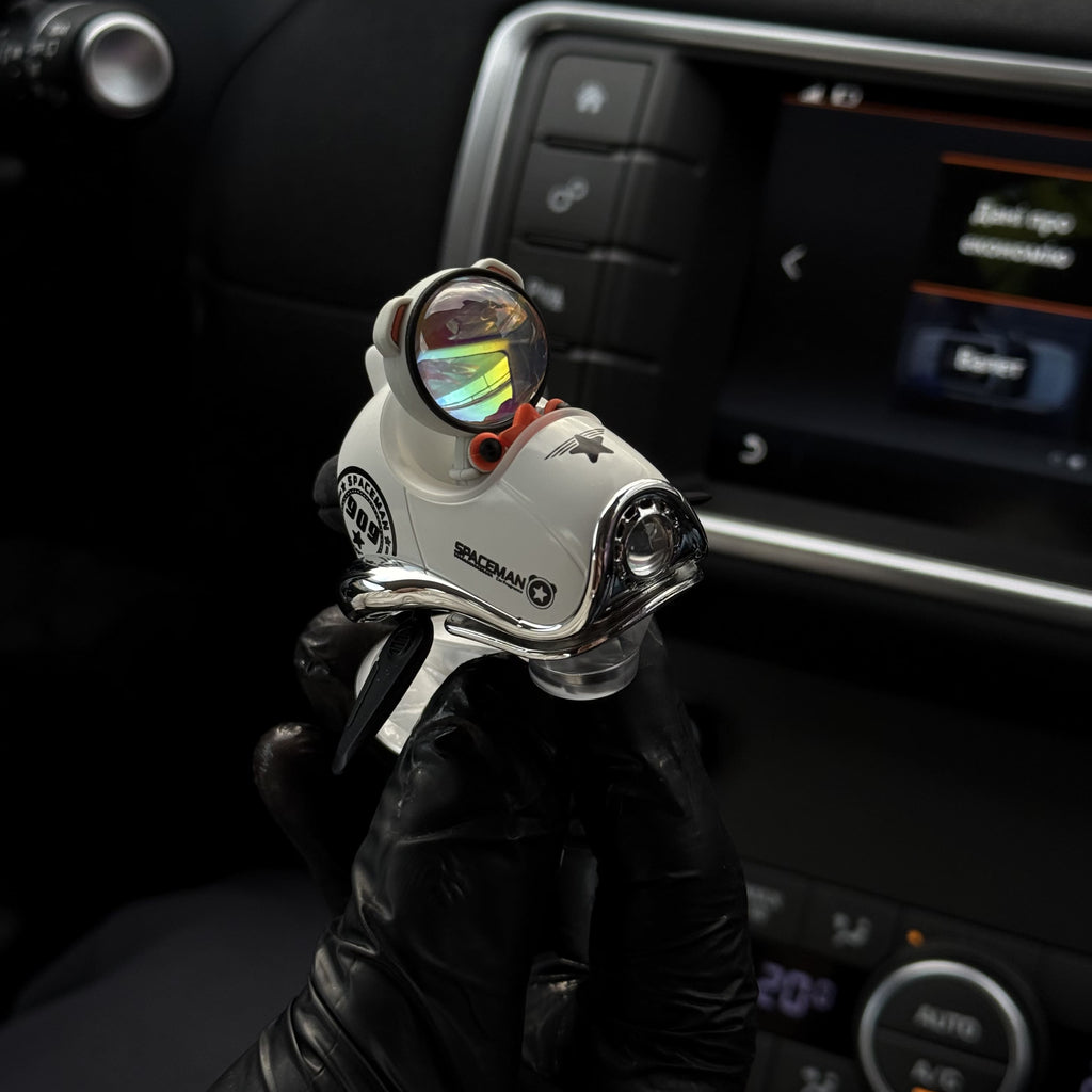 AutoXPrime™ Spaceman — Inertial Spinning Car Air Freshener | Spacecraft Design | Odorless Refills Included
