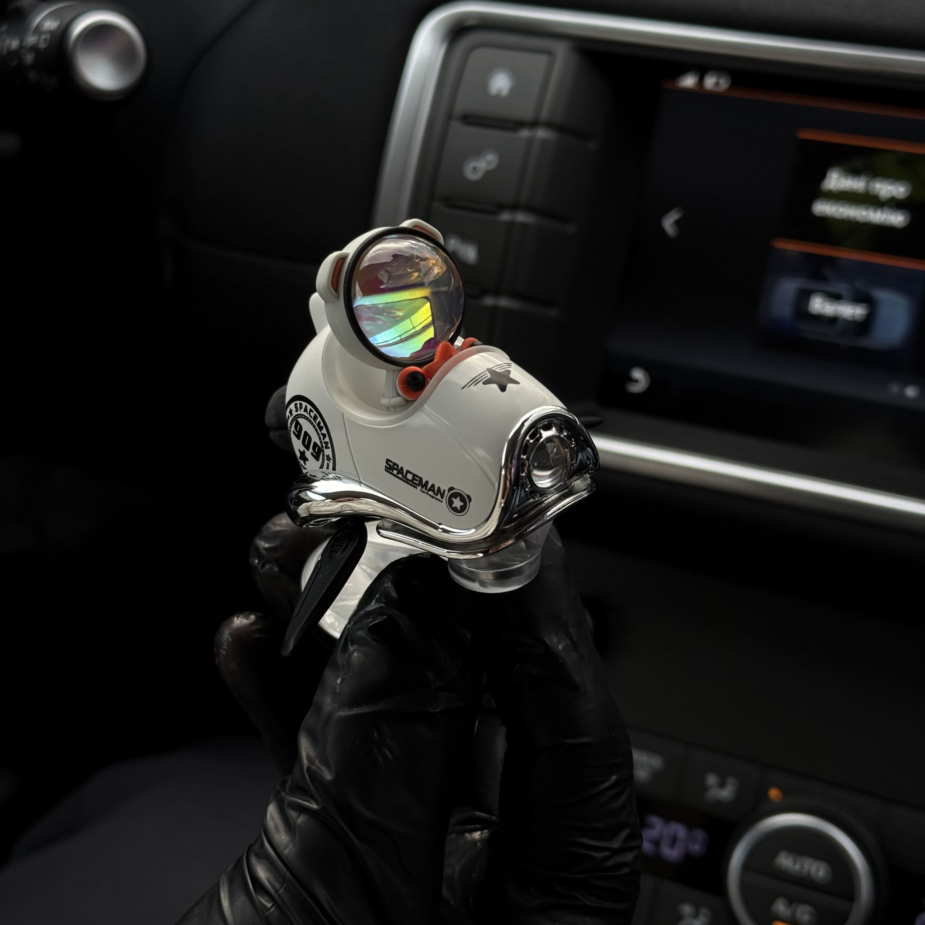 AutoXPrime™ Spaceman — Inertial Spinning Car Air Freshener | Spacecraft Design | Odorless Refills Included