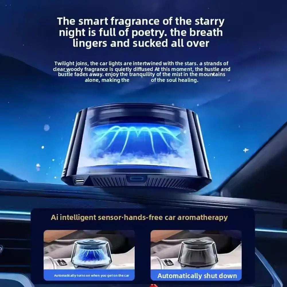 Snow Mountain Smart Car Fragrance Diffuser Rechargeable Air Air Car Diffuser Light RGB Auto With Mist Interior Cloud Freshe S2B0
