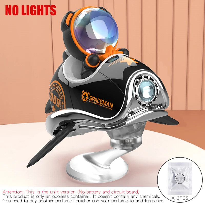 AutoXPrime™ Spaceman — Inertial Spinning Car Air Freshener | Spacecraft Design | Odorless Refills Included