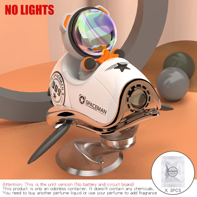 AutoXPrime™ Spaceman — Inertial Spinning Car Air Freshener | Spacecraft Design | Odorless Refills Included