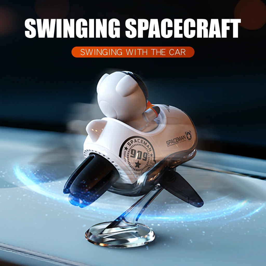 AutoXPrime™ Spaceman — Inertial Spinning Car Air Freshener | Spacecraft Design | Odorless Refills Included