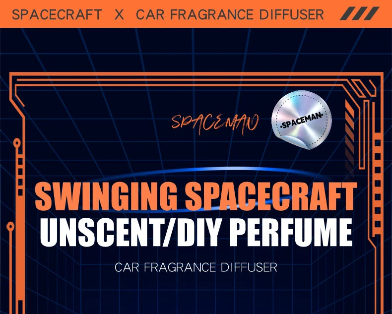 AutoXPrime™ Spaceman — Inertial Spinning Car Air Freshener | Spacecraft Design | Odorless Refills Included