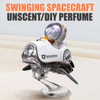 AutoXPrime™ Spaceman — Inertial Spinning Car Air Freshener | Spacecraft Design | Odorless Refills Included