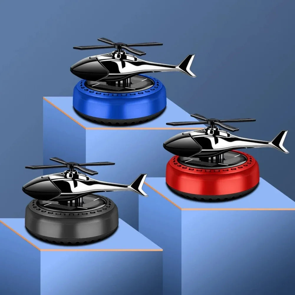 AutoXPrime™ Solar Dashboard Helicopter Car Air Freshener