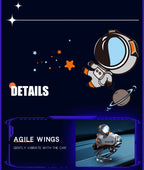 AutoXPrime™ Spaceman — Inertial Spinning Car Air Freshener | Spacecraft Design | Odorless Refills Included